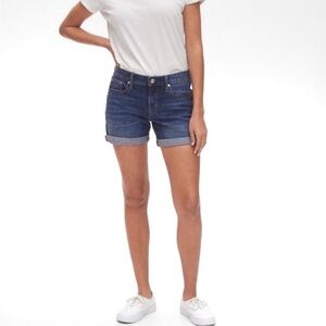 Gap 1969 Real Straight Blue Denim Cuffed Jean Shorts, size 32